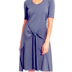 Athleta size Medium In A Twist Wrap Dress Blue Micromodal NWT